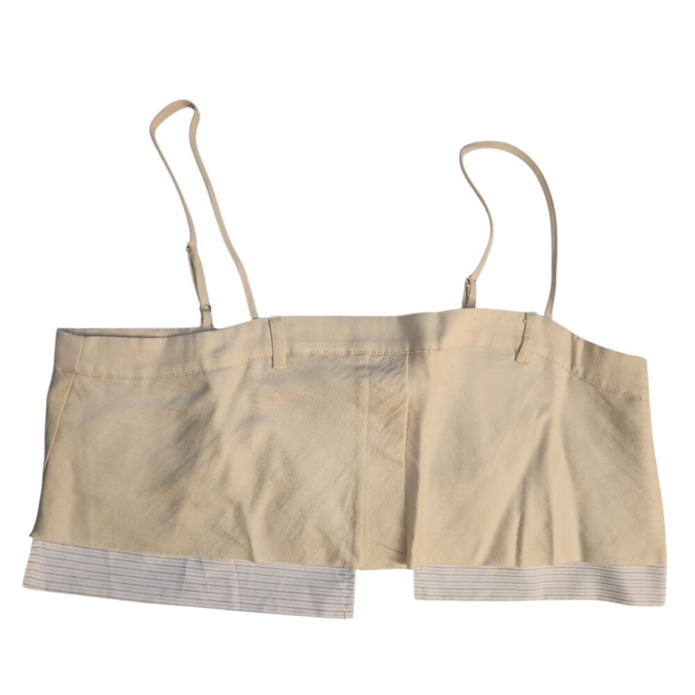 NWT Forever 21 Crop Top Size XL Spaghetti Strap Beige